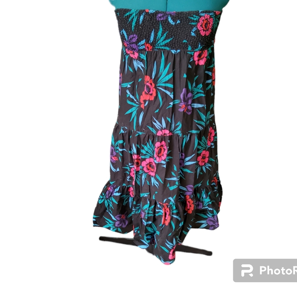 Strapless Print Summer Dress